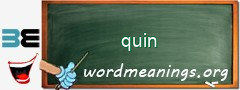 WordMeaning blackboard for quin